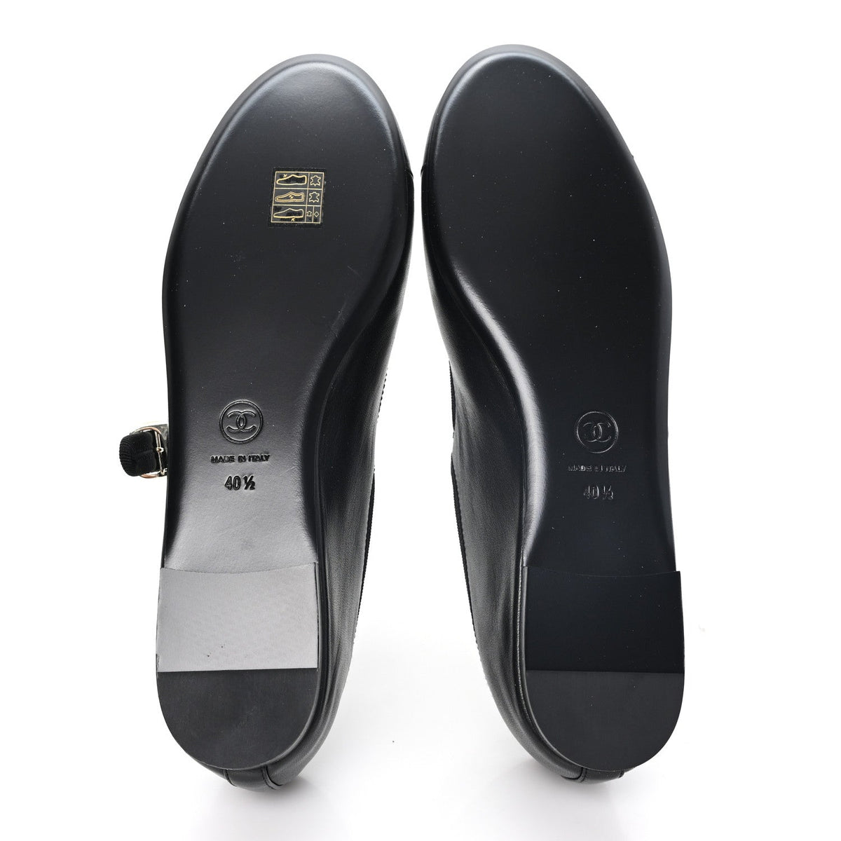 Lambskin Mary Jane Flats 40.5 Black