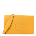 Pebbled Calfskin Soho Wallet on Chain New Buttercup