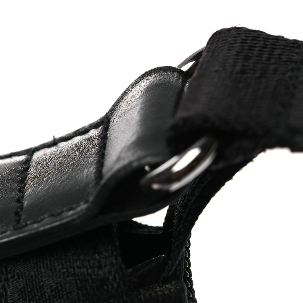 Monogram Calfskin Perforated Medium Flat Messenger Bag Black