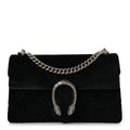 Velvet GG Monogram Small Dionysus Shoulder Bag Black