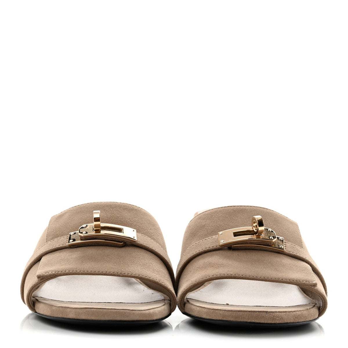 Suede Goatskin Gigi 50 Sandals 40 Beige Sable