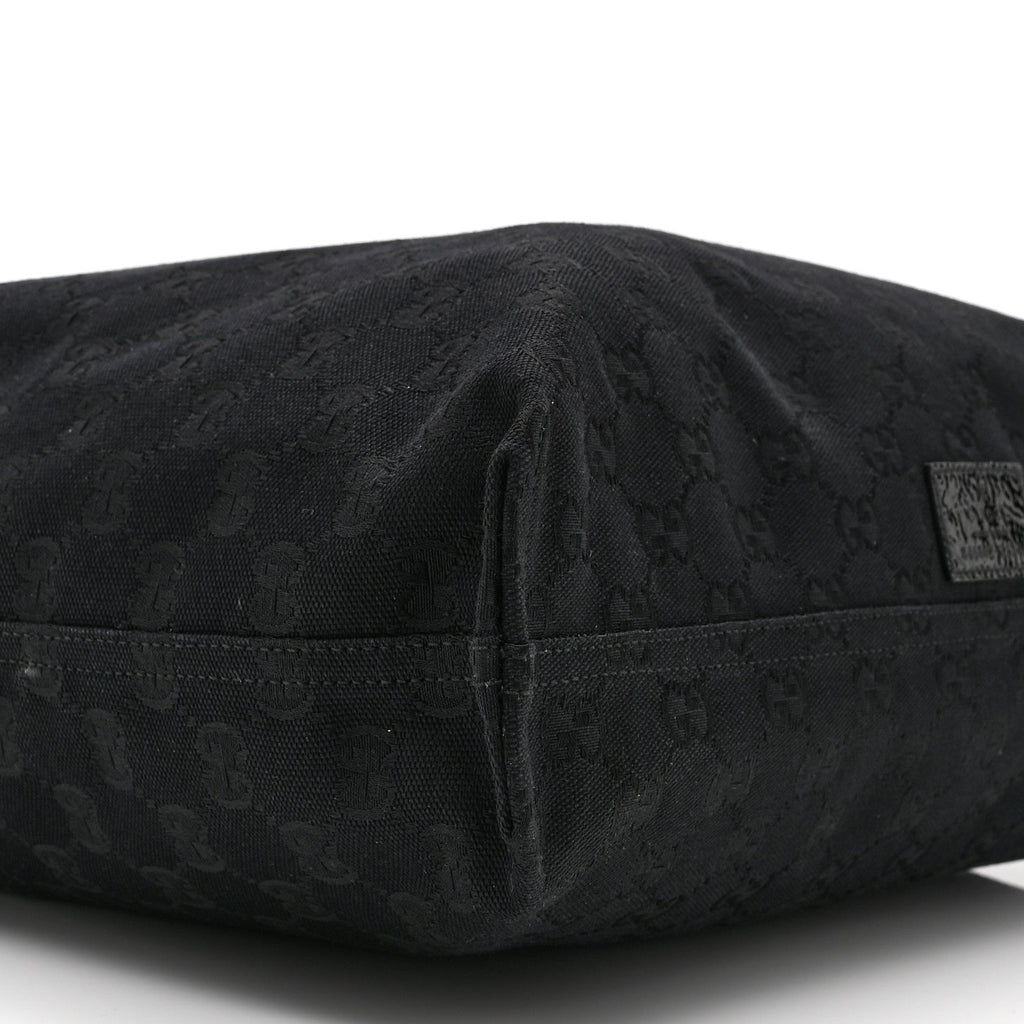 GG Monogram Bamboo Reversible Tote Black