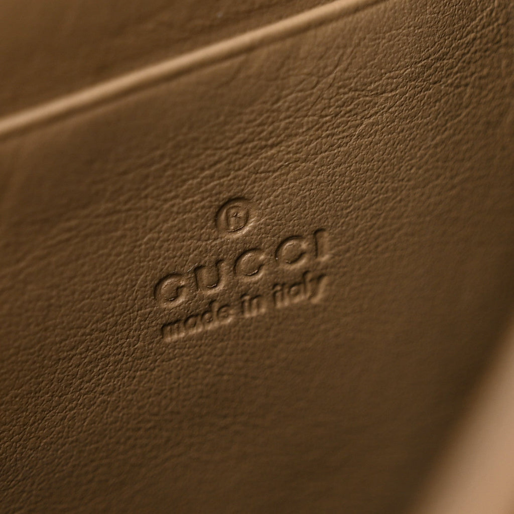 GG Supreme Monogram Mini Dionysus Chain Wallet Beige Taupe