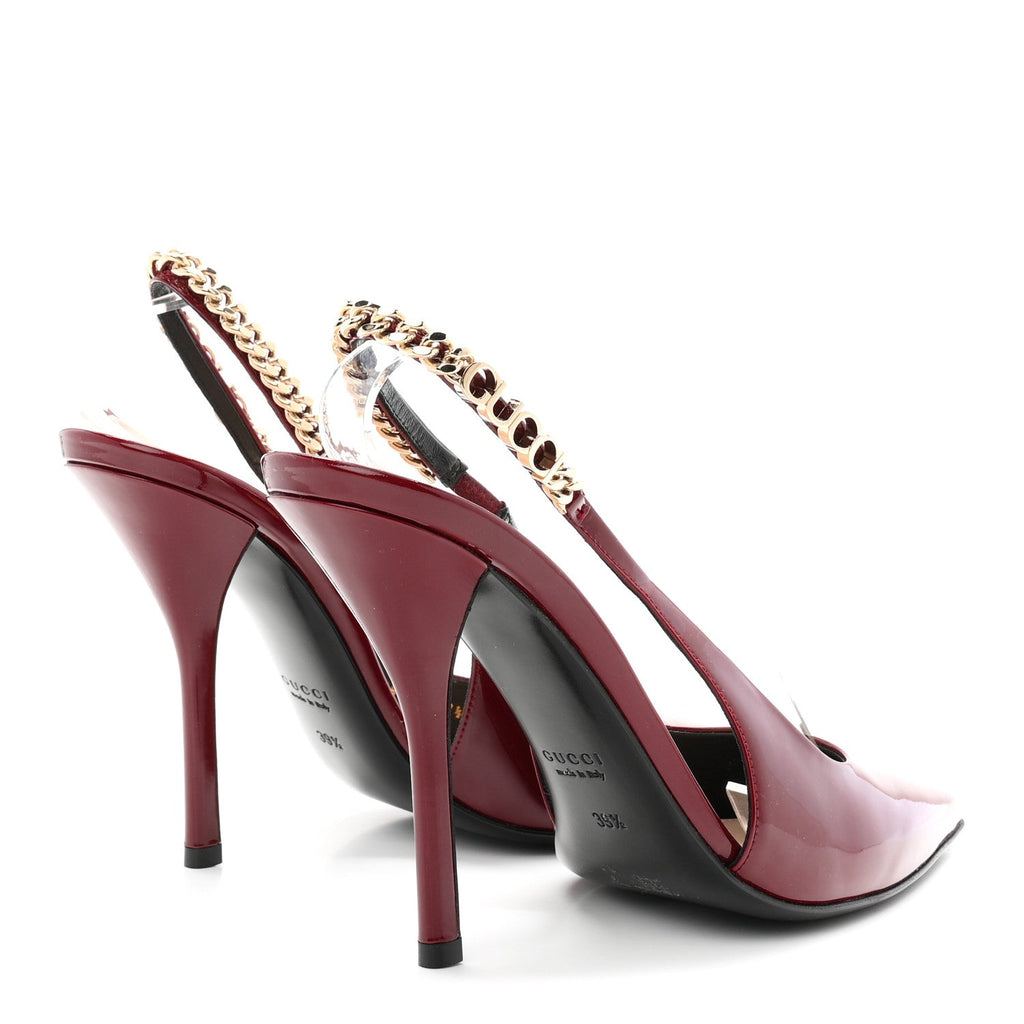 Patent Signoria Slingback Pumps 39.5 Rosso Ancora