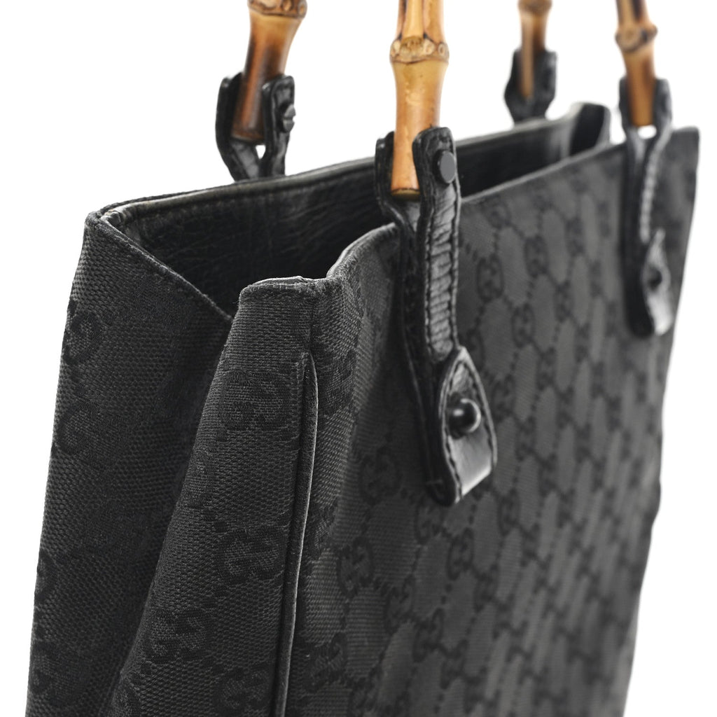Monogram Bamboo Handle Bag Black