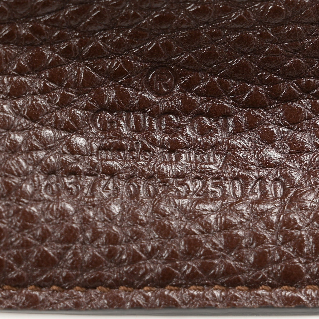 Grained Calfskin Softbit Maxi Shoulder Bag Dark Brown