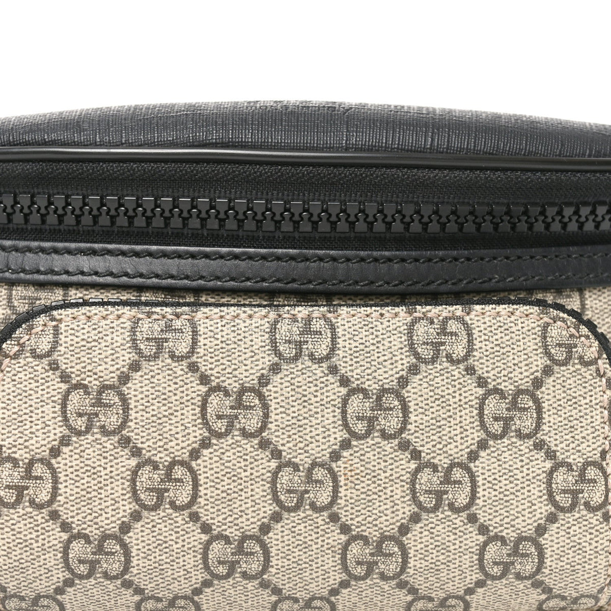 GG Supreme Monogram Belt Bag Black