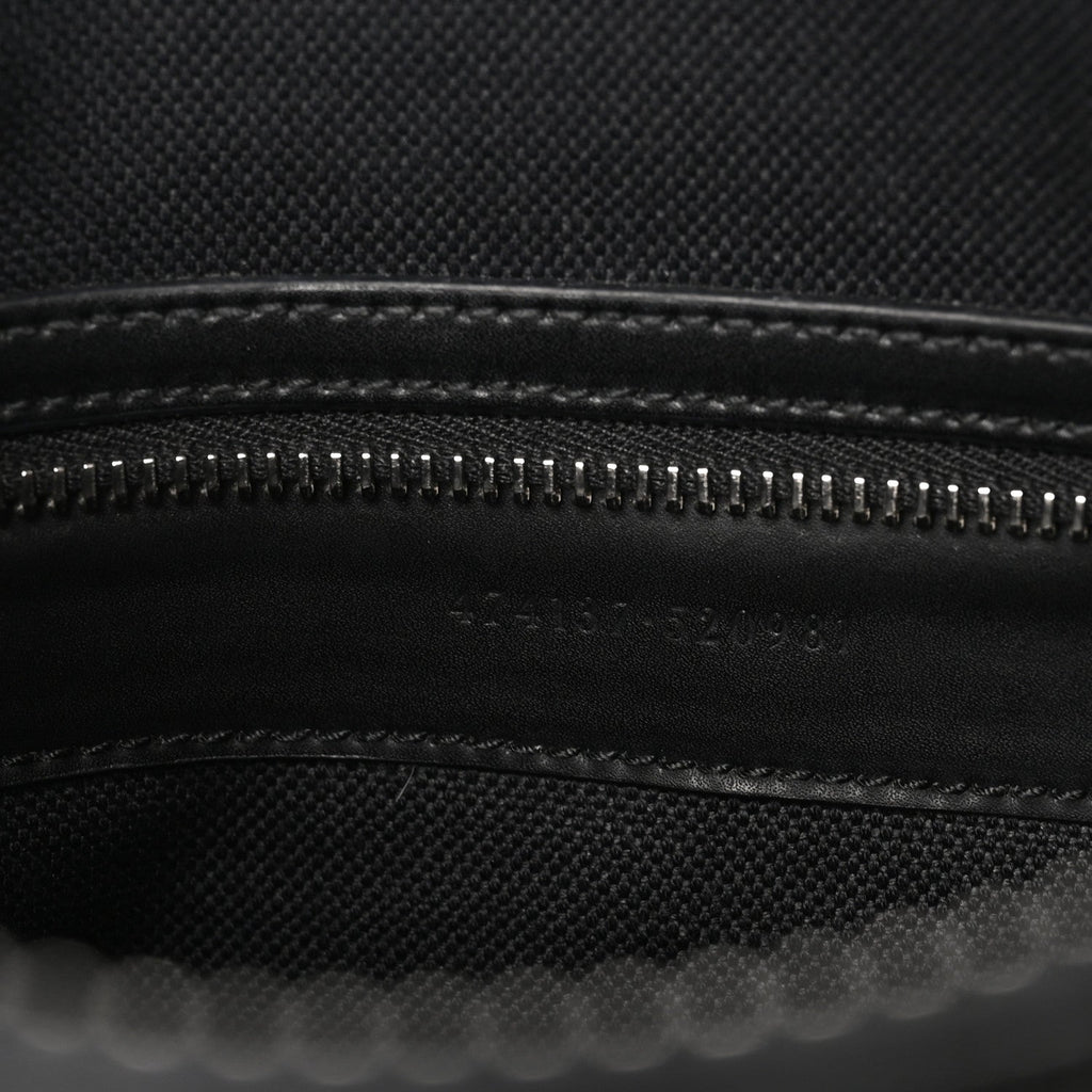 GG Supreme Monogram Appia Calfskin Web Flat Messenger Bag Black Grey