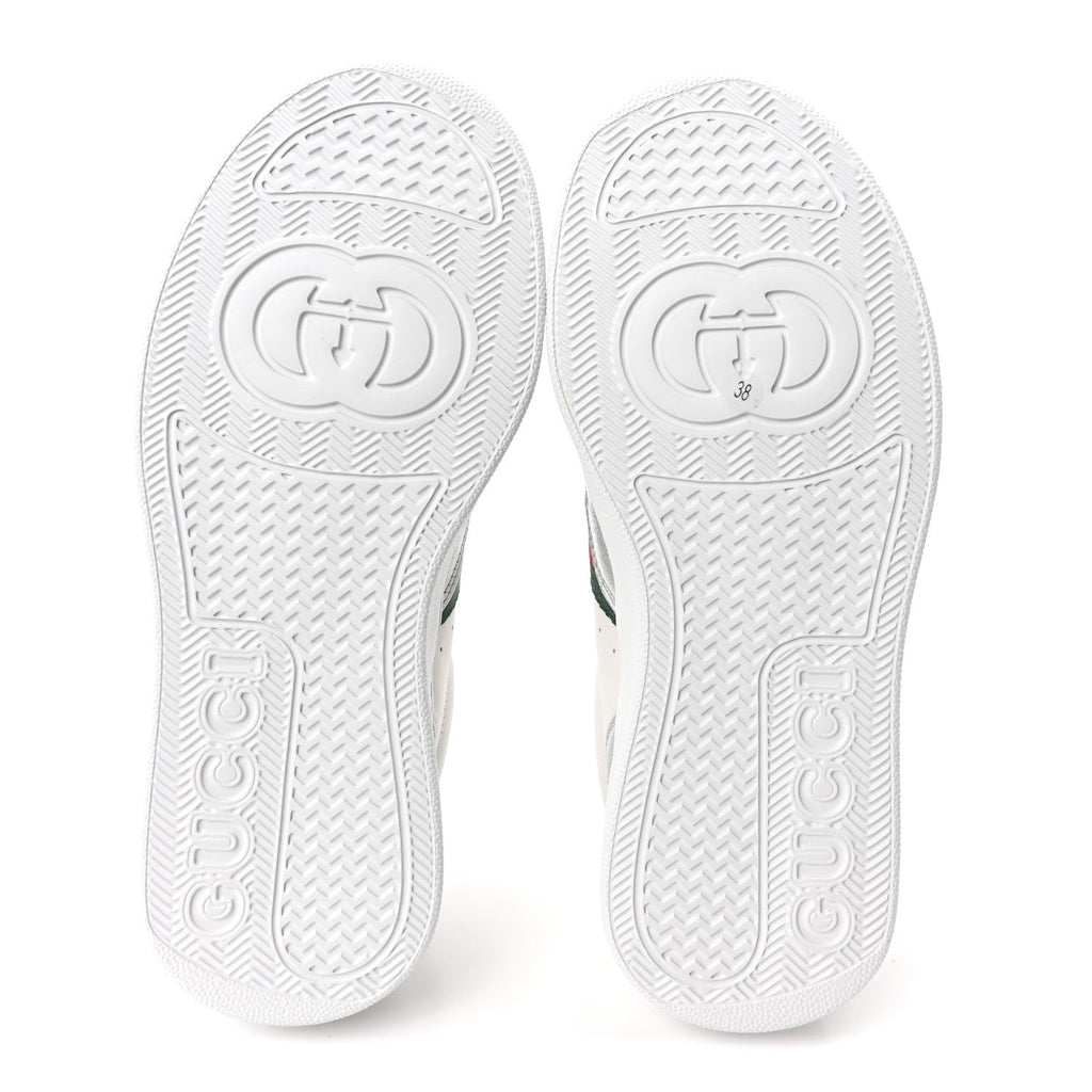 Metallic Nappa Web Womens Chunky Sneakers 38 Silver