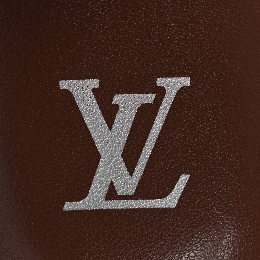 Mix Materials Mens LV Script Trainer Mules 6 Brown Pink