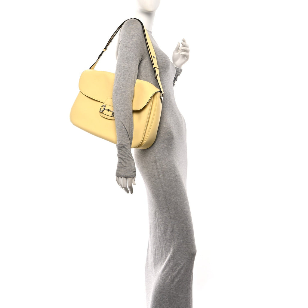 Calfskin Large Aura Horsebit 1955 Shoulder Bag Butter