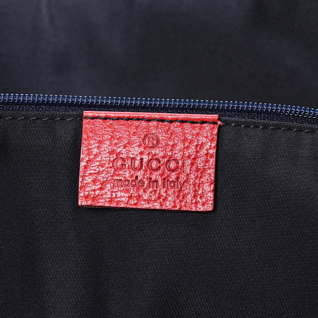 Monogram Abbey Tote Navy Red