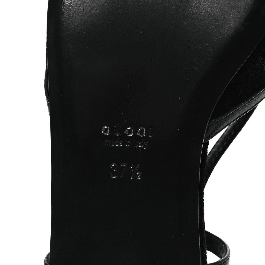Velvet GG Monogram Slingback Ballet Flats 37.5 Black