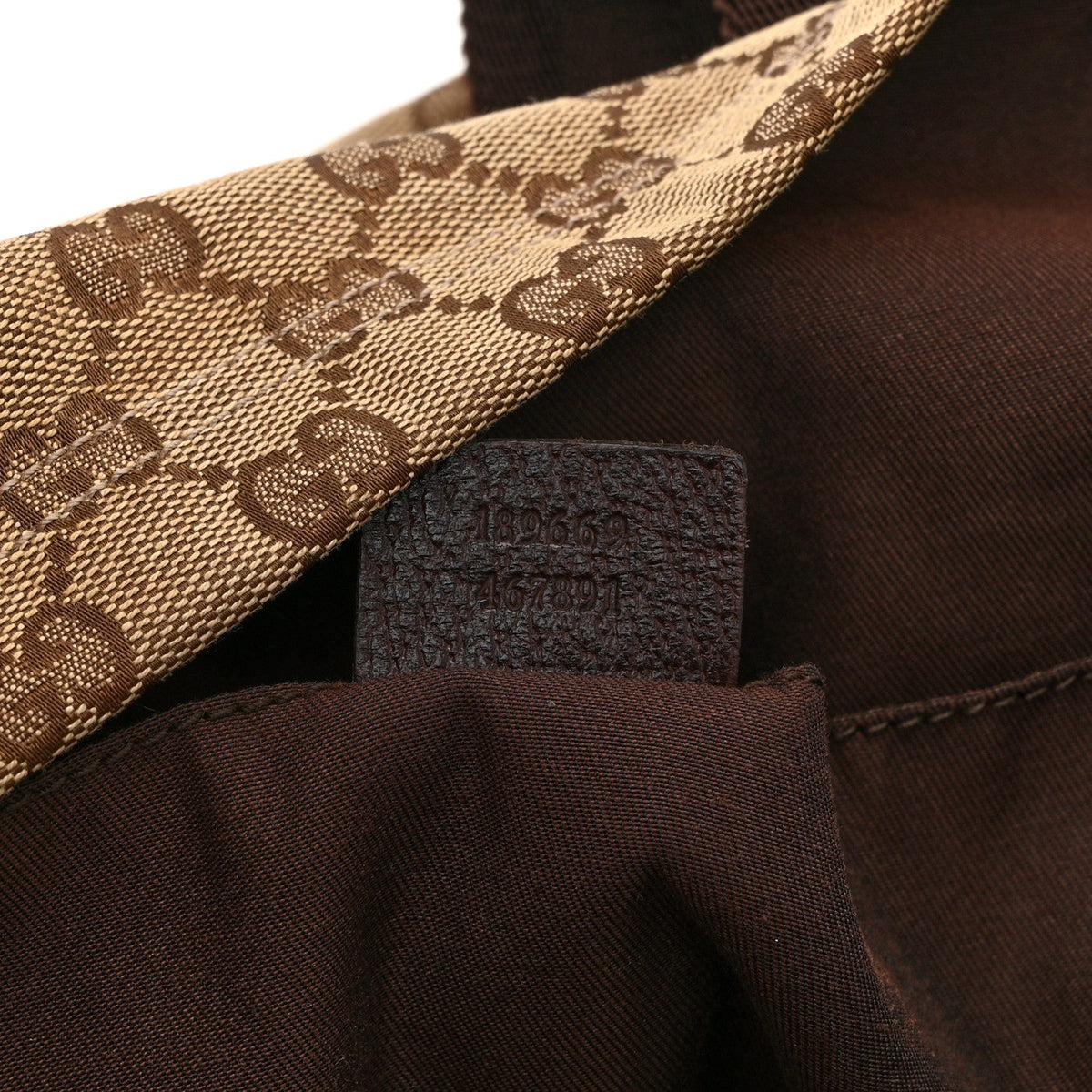GG Monogram Medium Handle Vertical Tote Bag Dark Brown