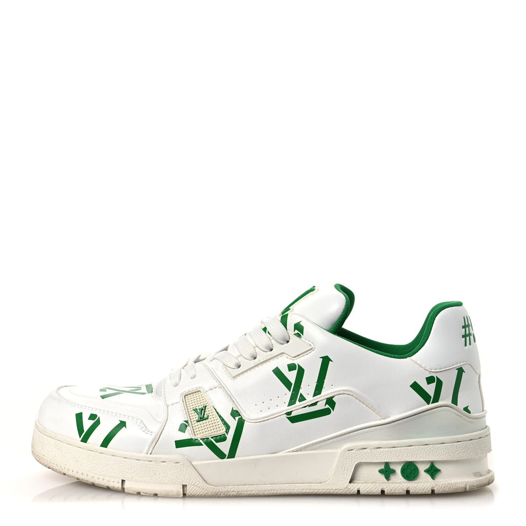Mens LV Trainer Sneakers 10.5 Green