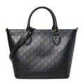 Guccissima Small Zippered Bucket Tote Black