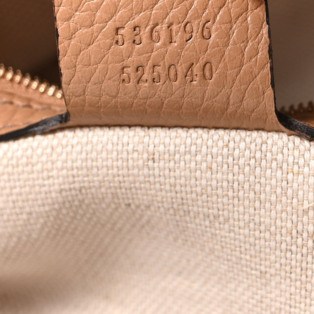 Pebbled Calfskin Medium Soho Chain Shoulder Bag Camelia
