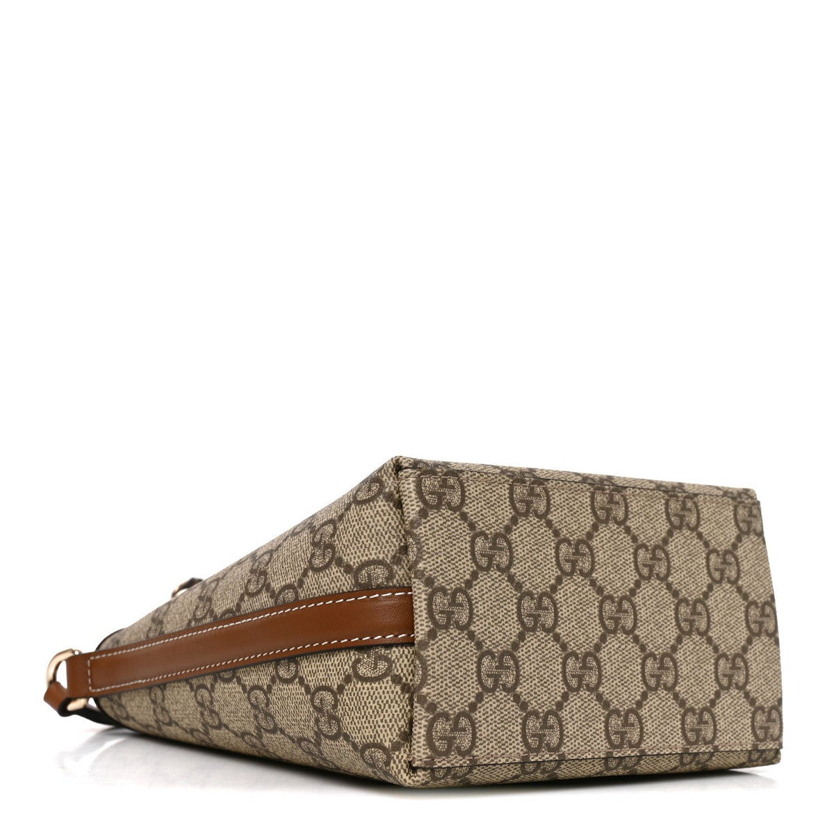 GG Supreme Monogram Emblem Nano Bucket Bag  Beige Dark Brown