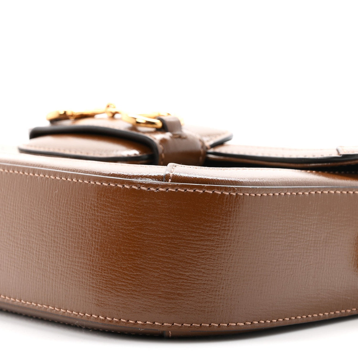 GG Supreme Monogram Web Mini Horsebit 1955 Shoulder Bag Beige Brown Sugar