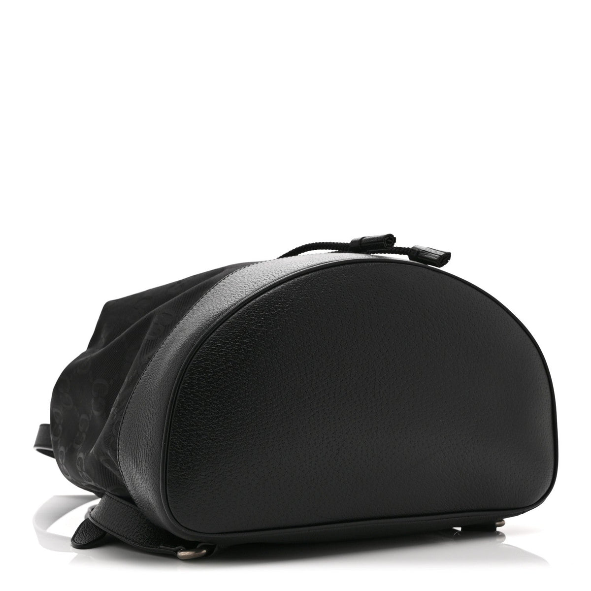 Econyl Nylon Monogram Off The Grid Drawstring Bucket Backpack Black