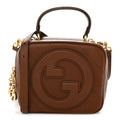 Sakai Be Green Calfskin Diagonal Stitched Blondie Top Handle Bag Cuir