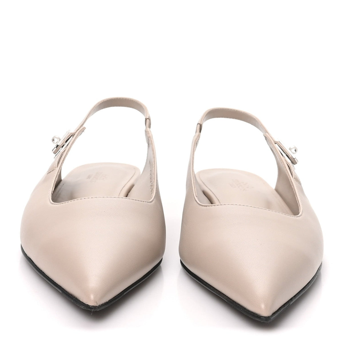 Nappa Lovely Slingback Flats 38.5 Beige Galet