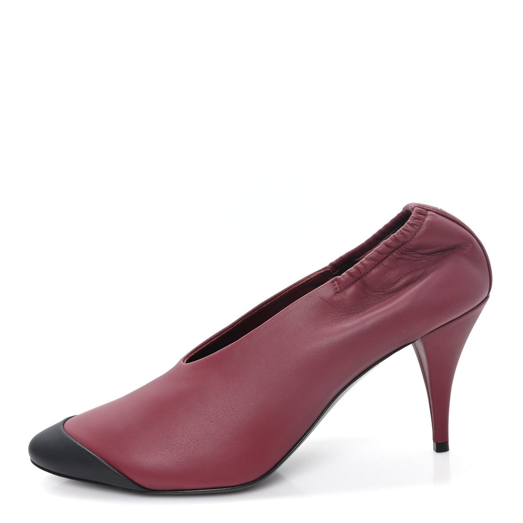 Lambskin Pumps  40 Burgundy Black
