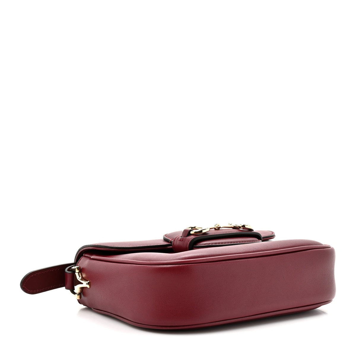 Soft Calfskin Horsebit 1955 Small Shoulder Bag Rosso Ancora