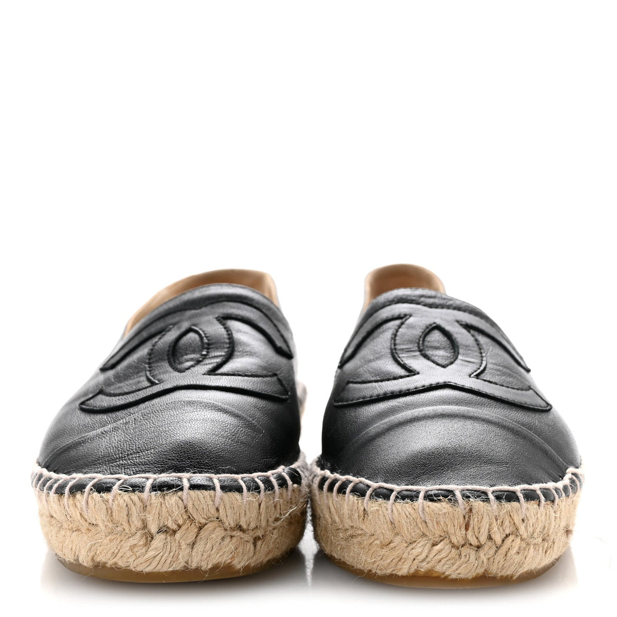Lambskin CC Espadrilles 38 Black