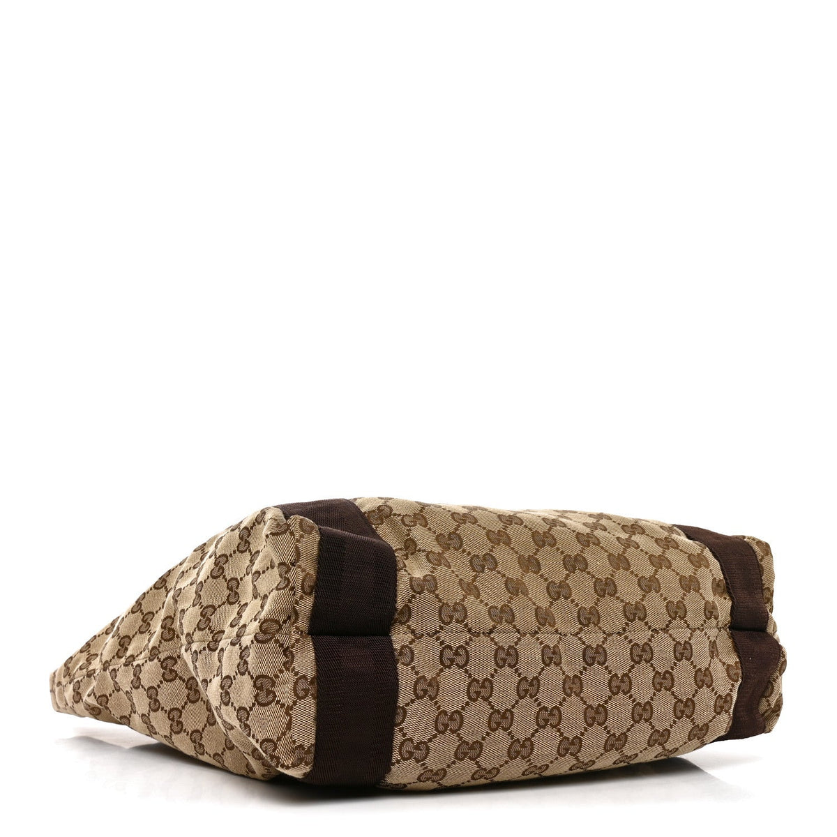 GG Monogram Medium Handle Vertical Tote Bag Dark Brown
