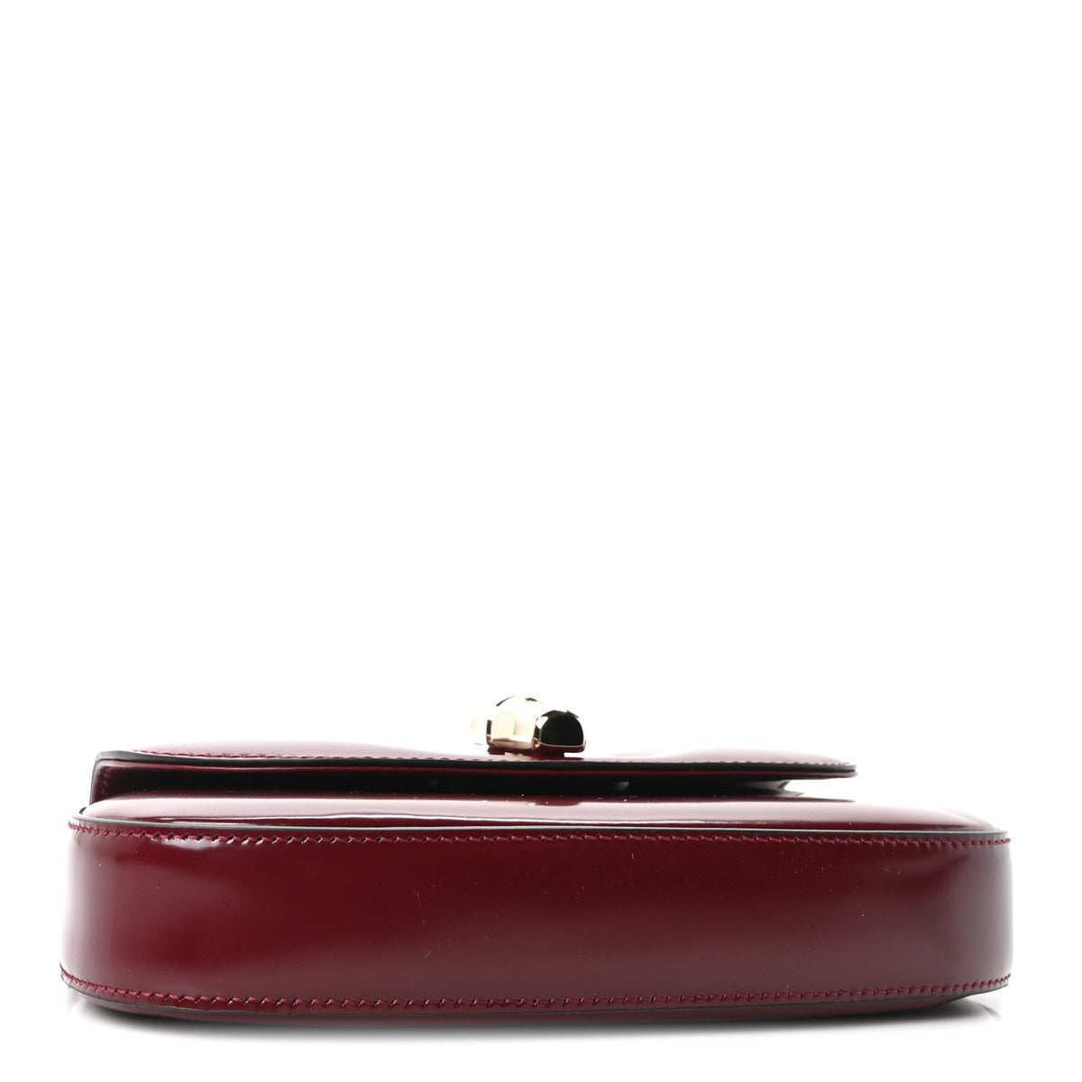 Shiny Calfskin Small Bamboo Night Bag Rosso Ancora