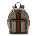 GG Supreme Monogram Calfskin Web Small Ophidia Day Backpack Beige Ebony New Acero