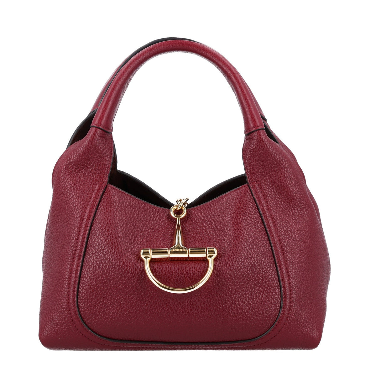 Grained Calfskin Softbit Medium Shoulder Bag Rosso Ancora
