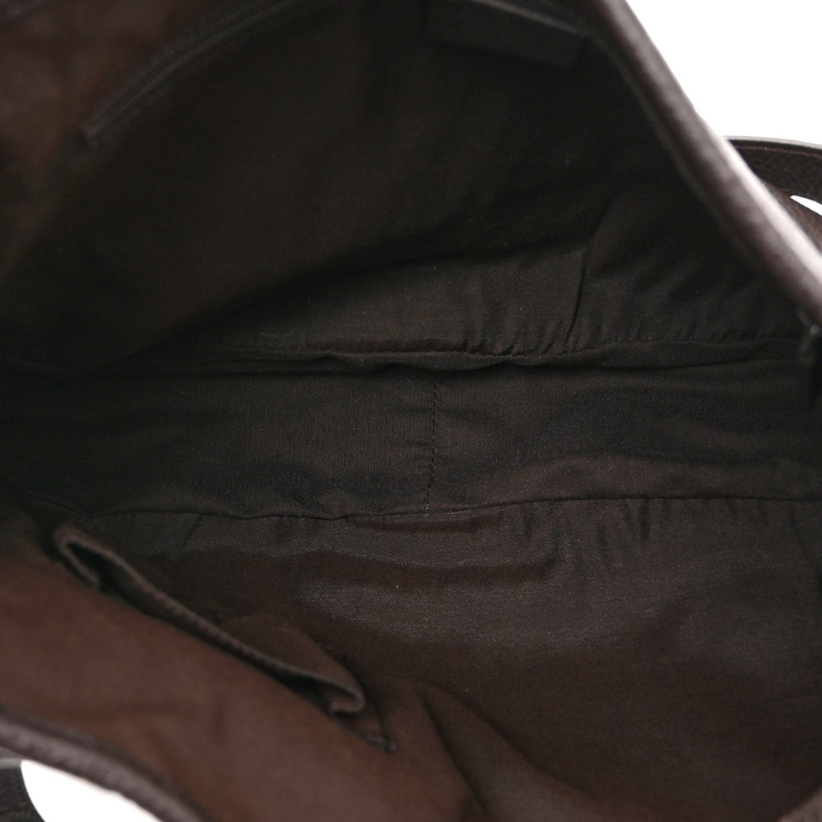 Calfskin Medium Abbey Shoulder Bag Dark Brown