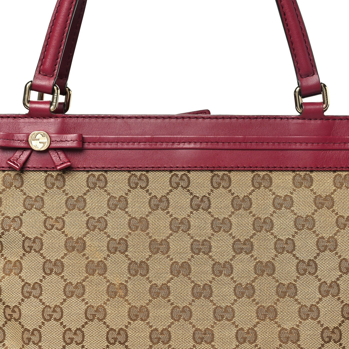 Monogram Web Medium Mayfair Tote Cherry