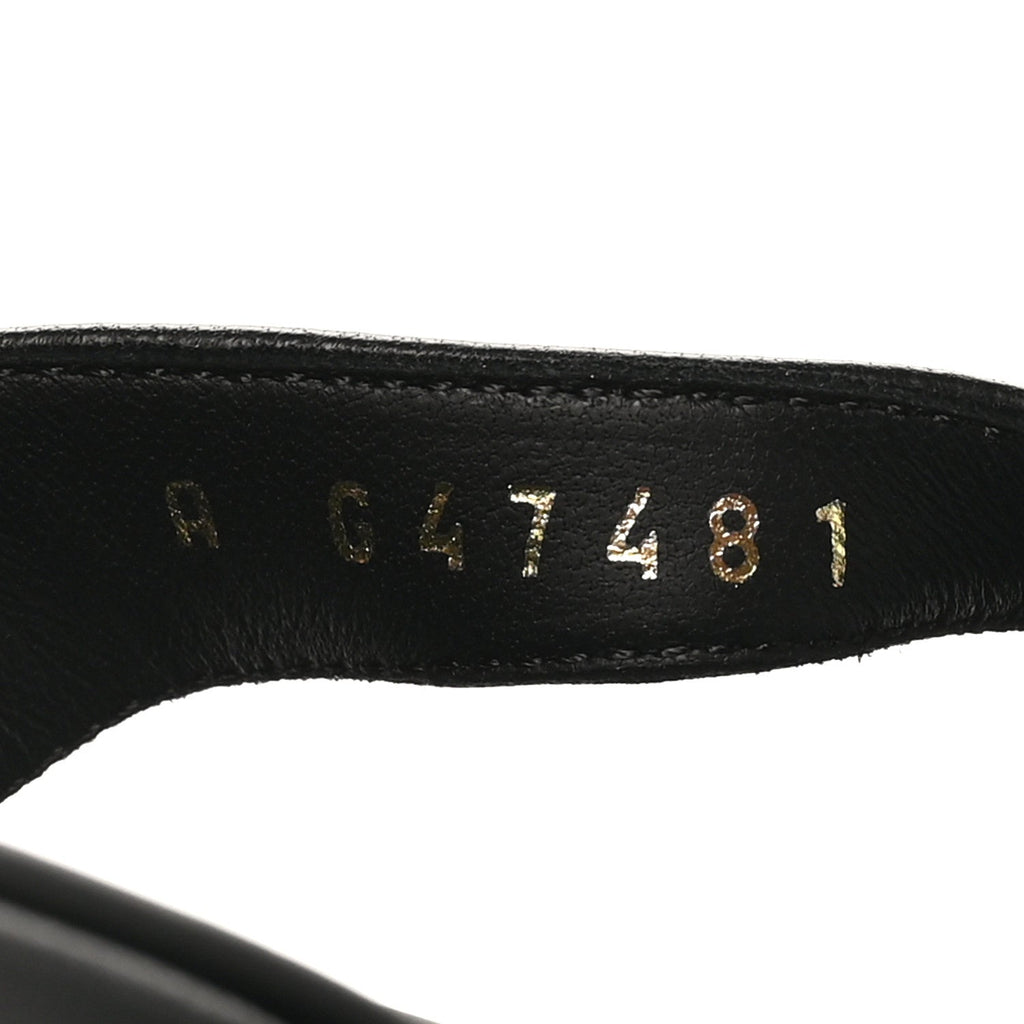 Lambskin CC Thong Sandals 37 Black
