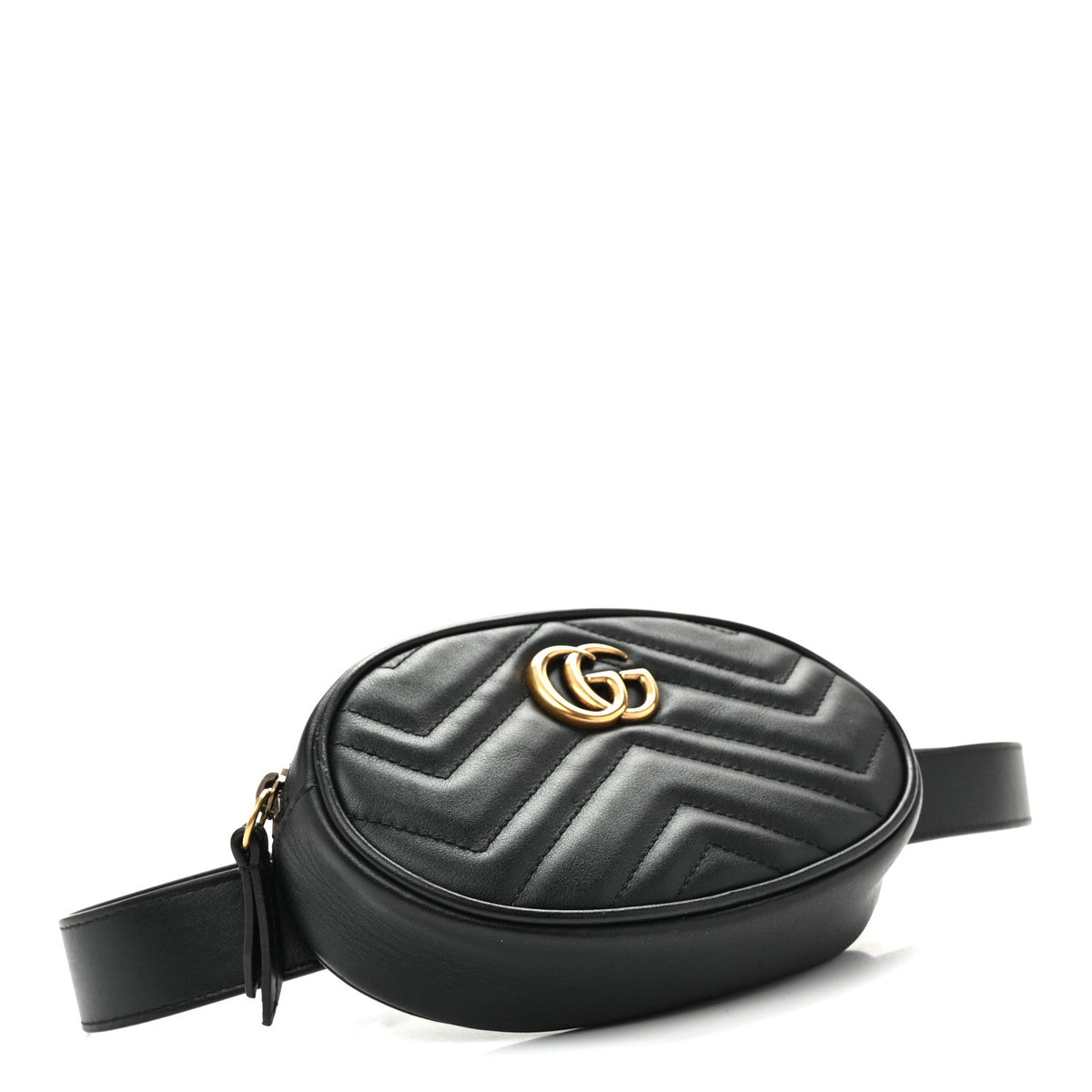 Calfskin Matelasse GG Marmont Belt Bag 75 30 Black