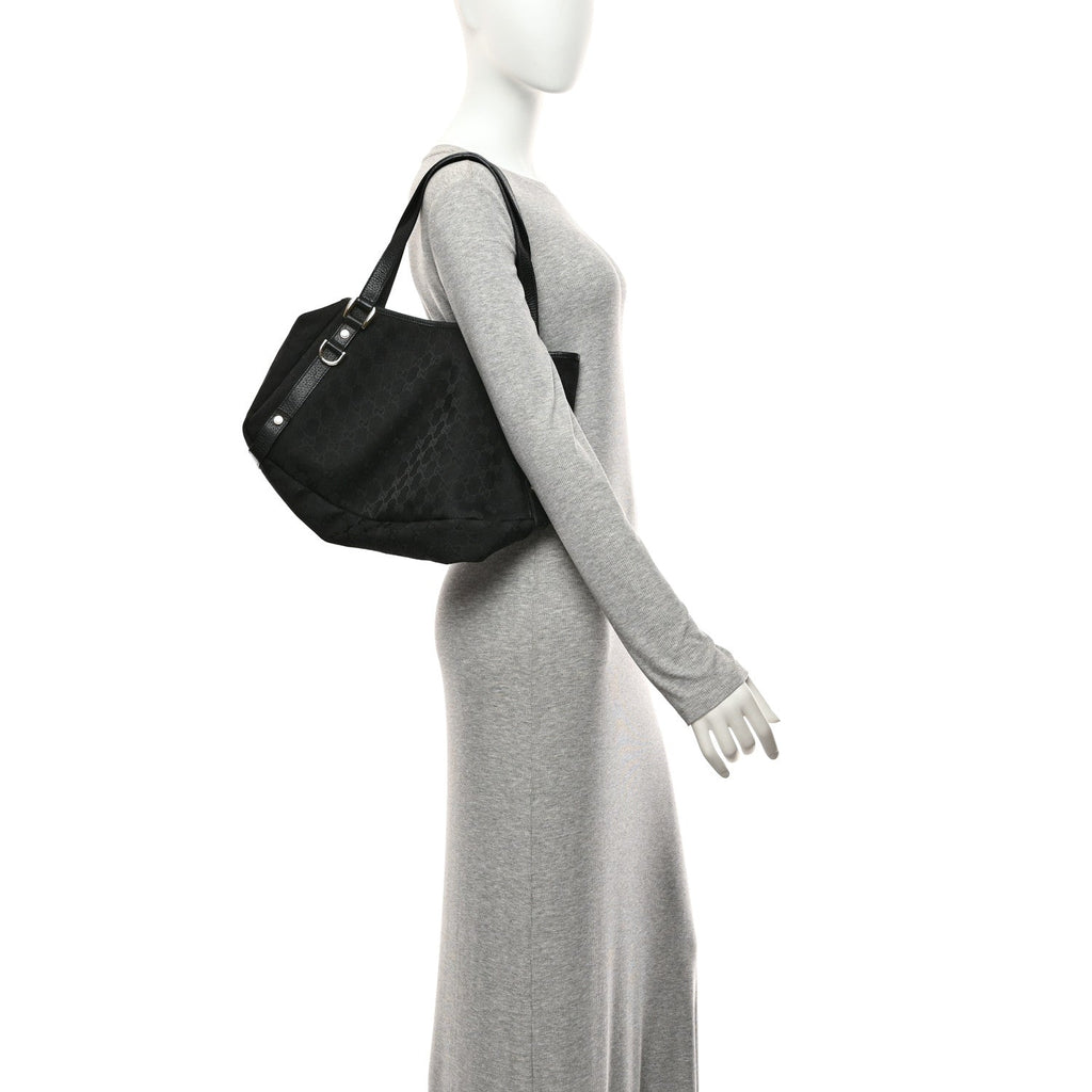 Monogram Medium Abbey Shoulder Bag Black