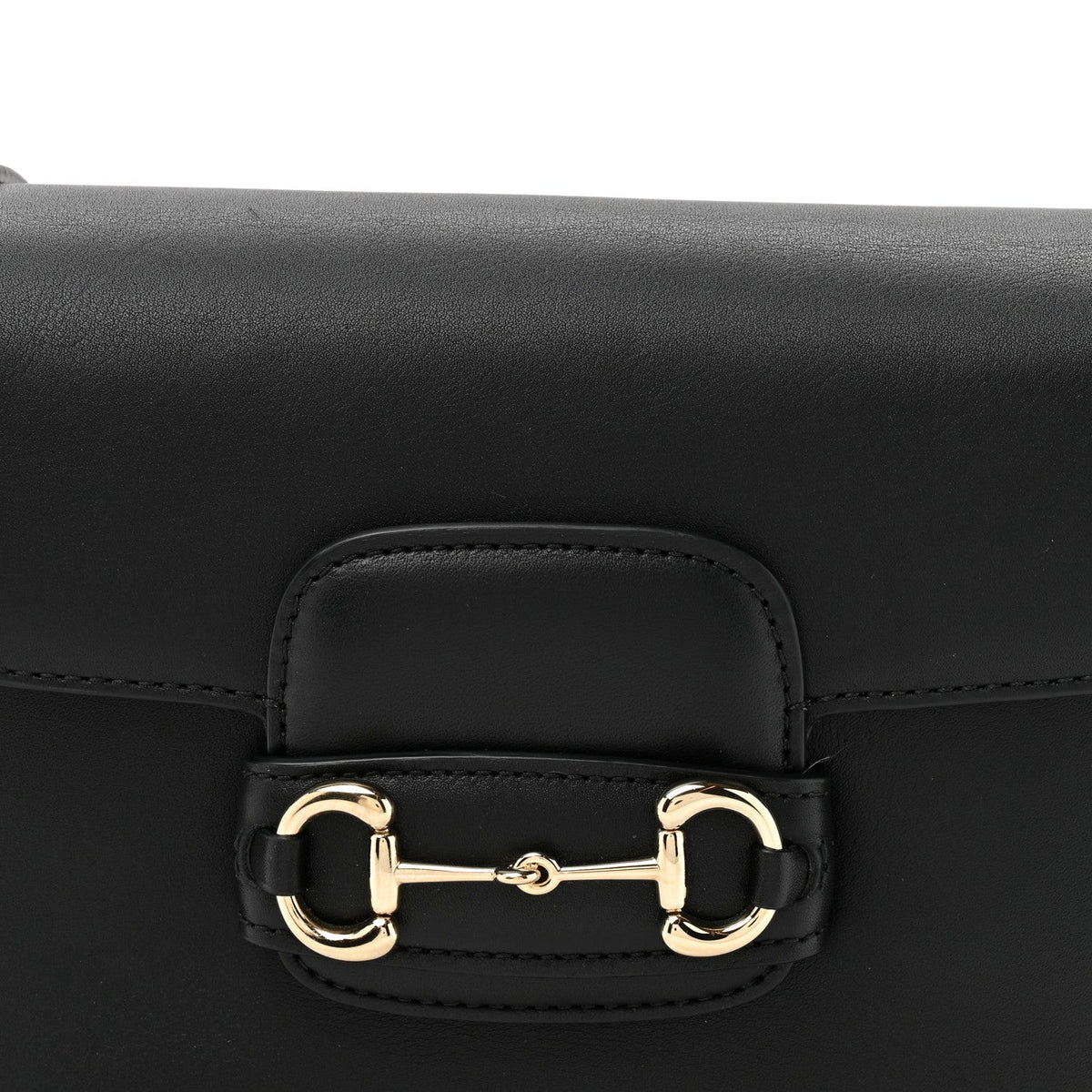 Arabella Calfskin Horsebit 1955 Soft Small Shoulder Bag Black