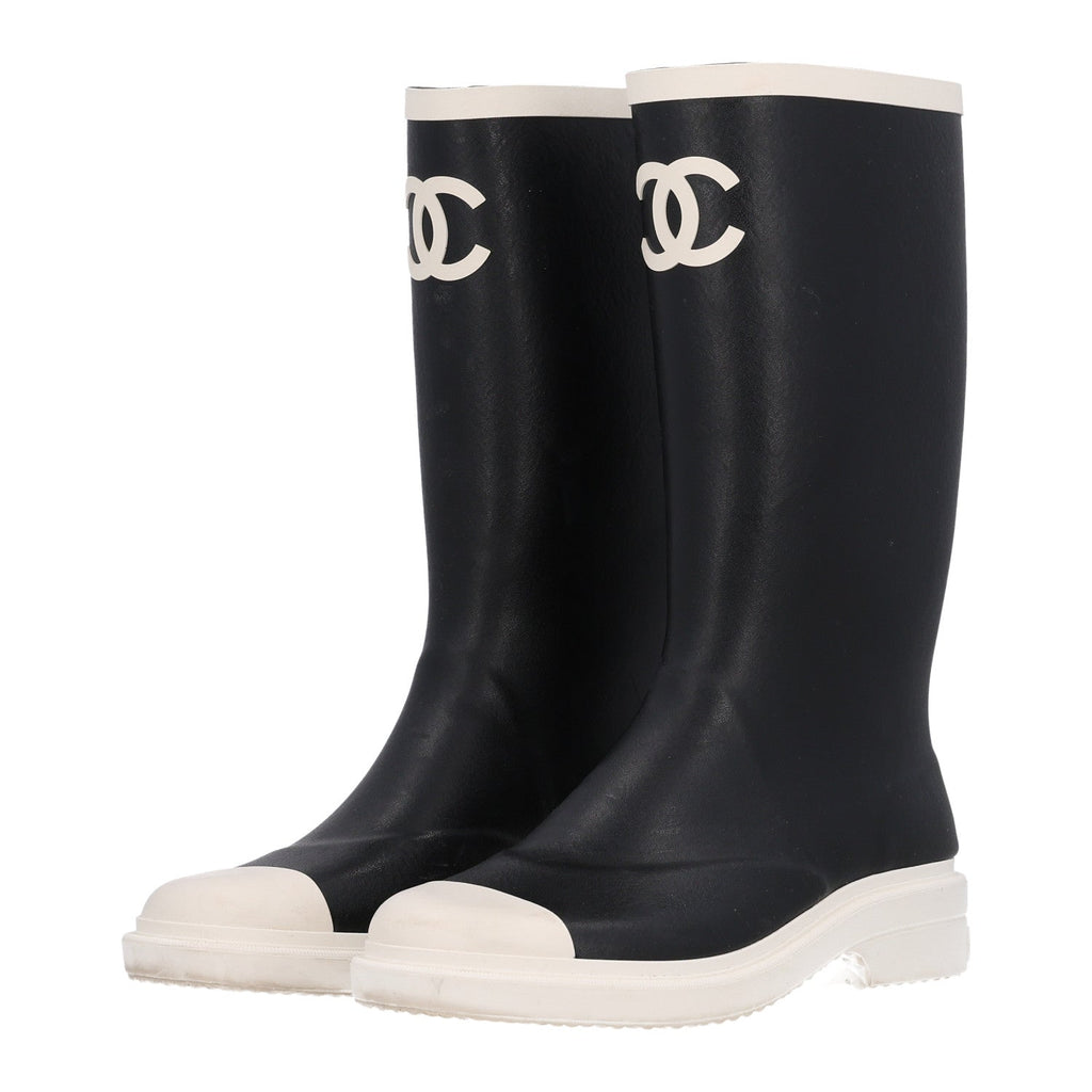 Caoutchouk CC High Boots 39 Black White