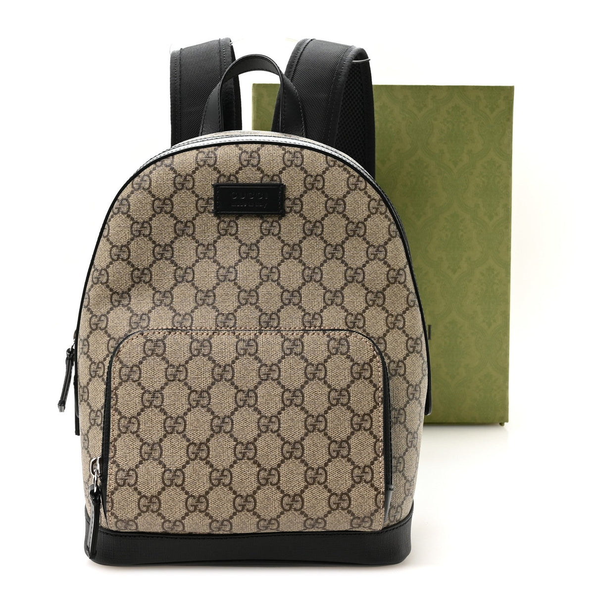 GG Supreme Monogram Small Eden Day Backpack Black