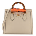 Wonka Grain Calfskin Small Diana Tote Bag Mystic White Cuir