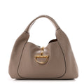 Grained Calfskin Softbit Maxi Shoulder Bag Taupe