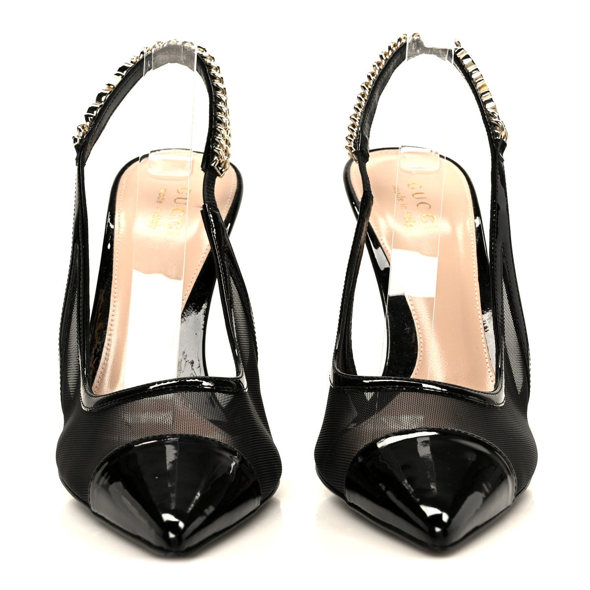 Tela Retino Patent Signoria 105mm Slingback Pumps 40 Black