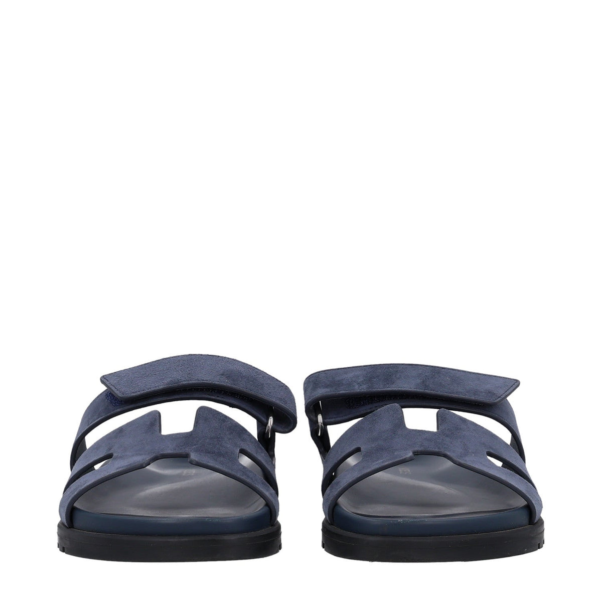 Suede Goatskin Womens Chypre Sandals 35.5 Bleu Celeste