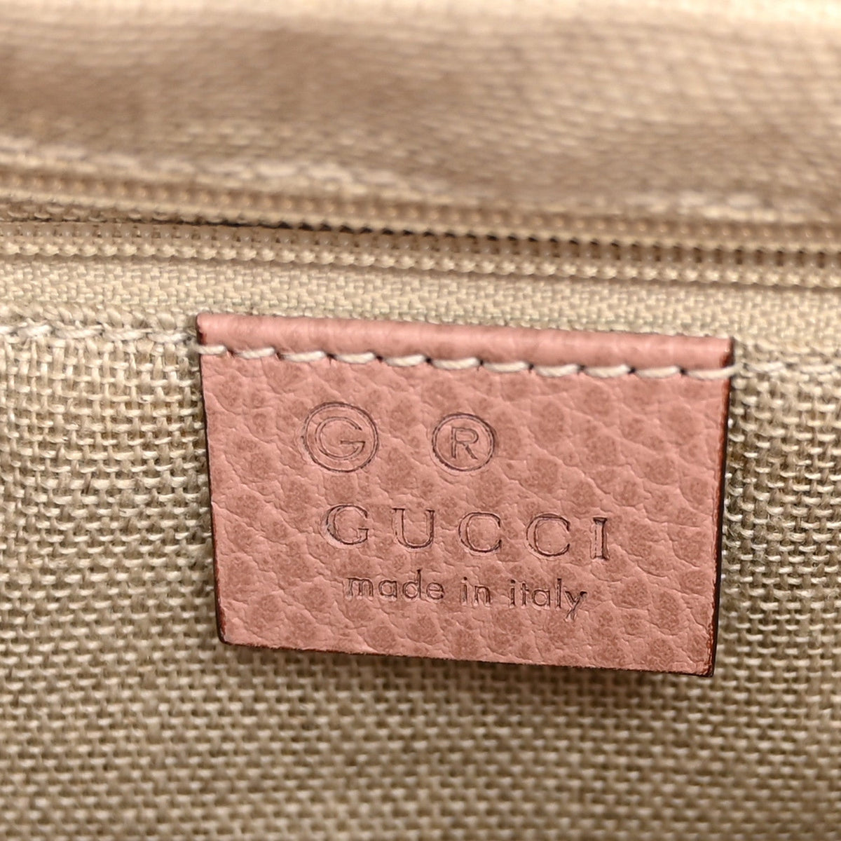 Dollar Calfskin Interlocking G Top Handle Shoulder Bag Soft Pink
