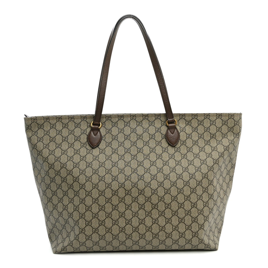 GG Supreme Monogram Medium Ophidia Shopping Tote Ebony