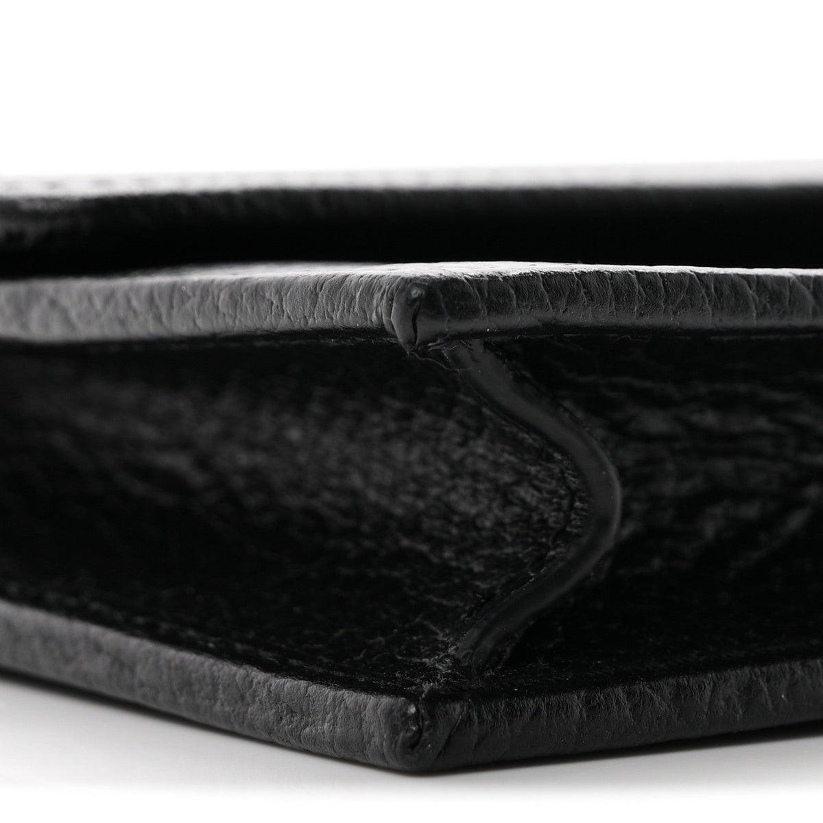 Dollar Calfskin Interlocking G Chain Wallet Black