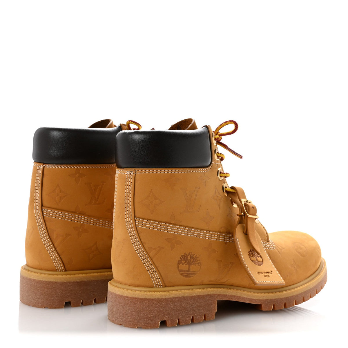 X Timberland Suede Calfskin Monogram Mens Ankle Boots 9 Wheat