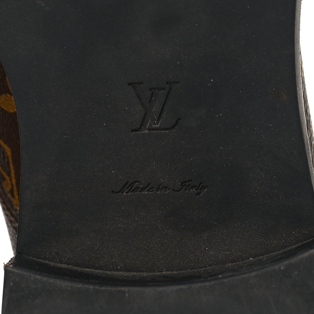 Calfskin Monogram Wonderland Flat Ranger Boots 40.5 Black